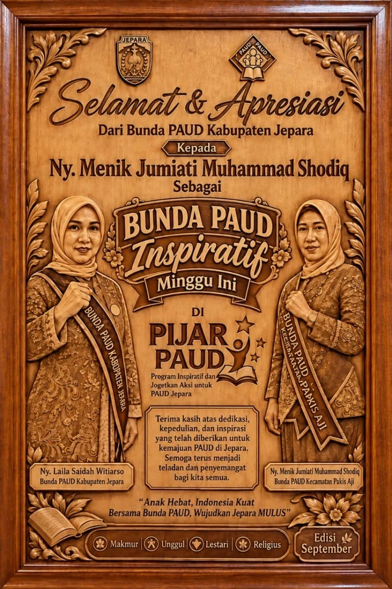 SELAMAT DAN APRESIASI KEPADA BUNDA PAUD INSPIRATIF
