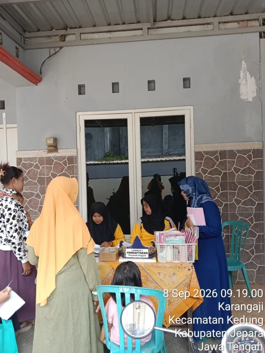 Pelaksanaan posyandu anggrek rw 3 desa karangaji