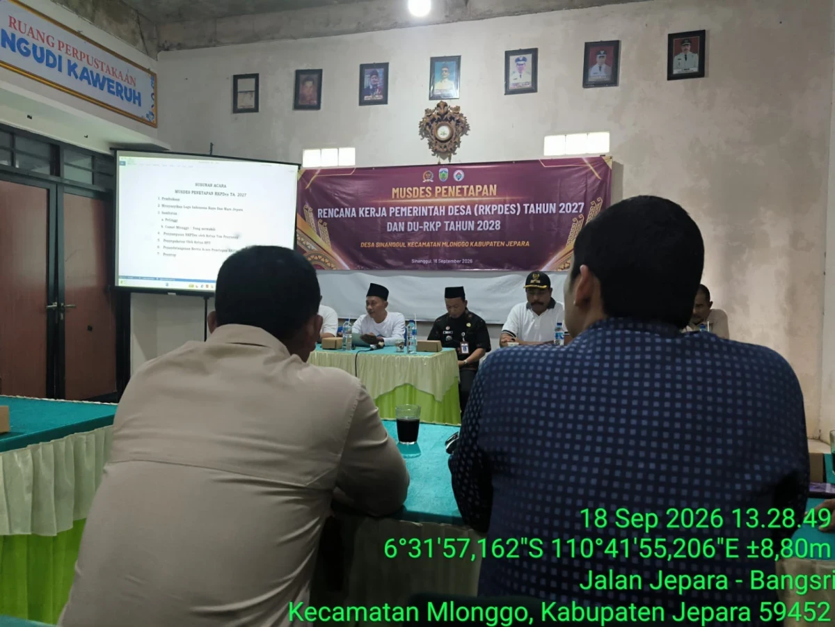 MUSYAWARAH PENETAPAN MUSDES RKPDESE SINANGGUL