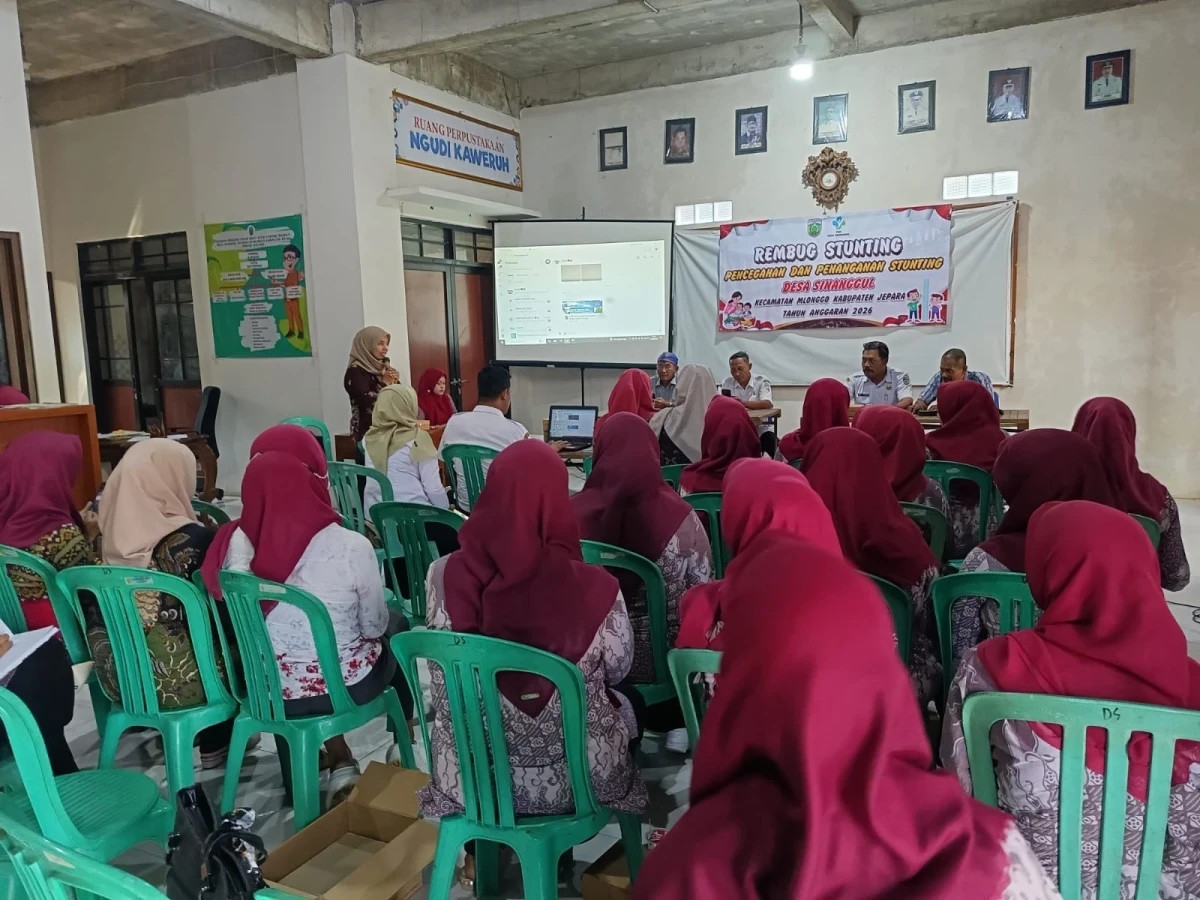 POKJA I Kecamatan Mlonggo Dukung Rembuk Stunting dan MMD Desa Sinanggul melalui Edukasi Keluarga
