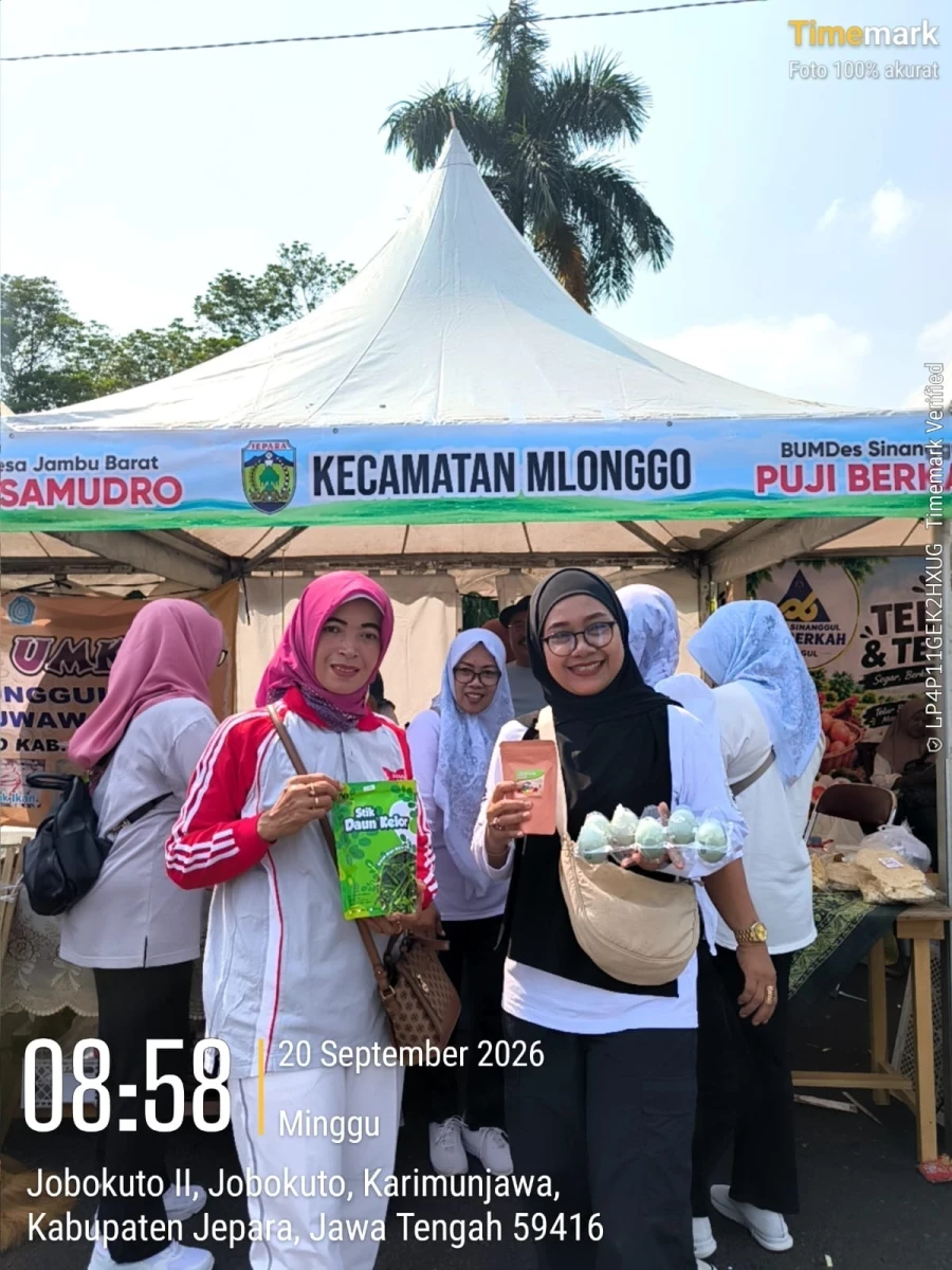 Ketua TP PKK Kecamatan Mlonggo Bersama Ketua TP PKK Desa Se-Kecamatan Mlonggo Hadiri Gebyar Produk BUMDesa/BUMDesa Bersama Kabupaten Jepara Tahun 2026