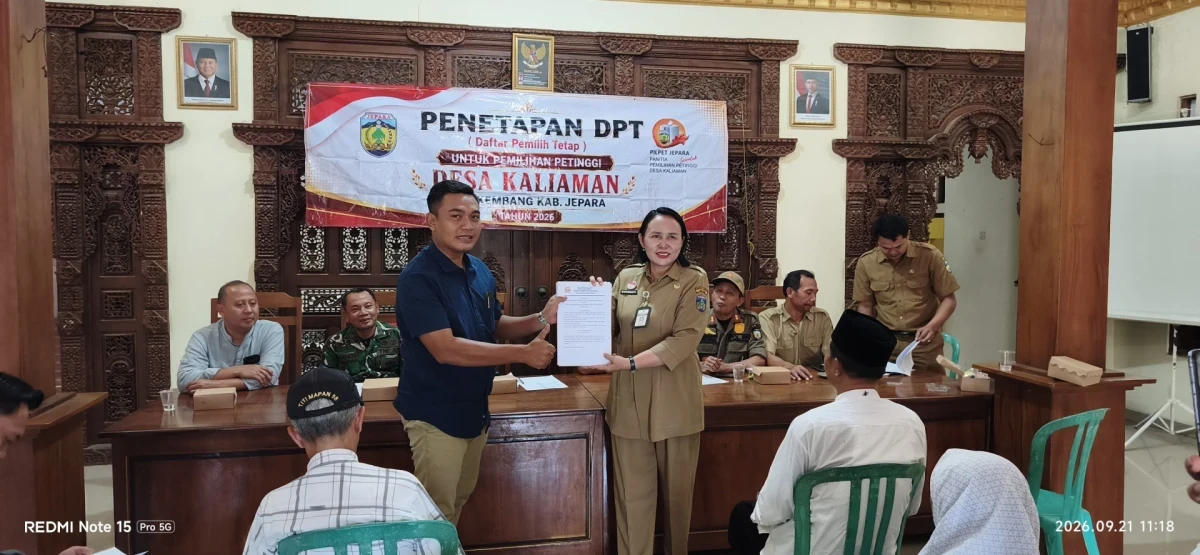 Penetapan DPT pemilihan petinggi desa Kaliaman