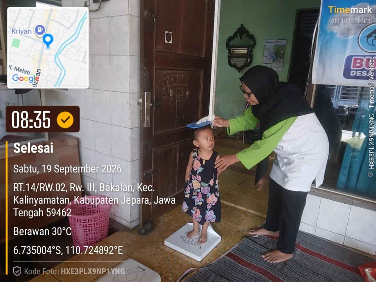 Pelaksanaan Posyandu Bunga Sakura 2 Desa Bakalan