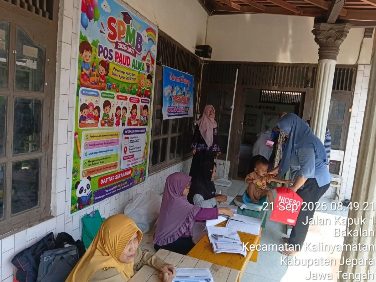Pelaksanaan Posyandu Bunga Sakura 4 Desa Bakalan 