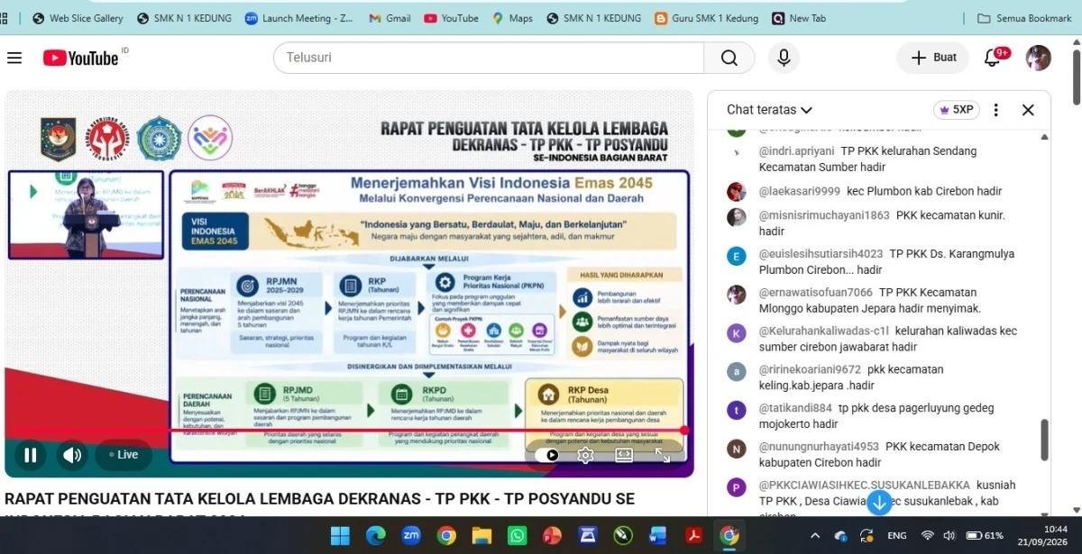 Ketua TP PKK dan Tim Pembina Posyandu Kecamatan Mlonggo Ikuti Rapat Penguatan Tata Kelola Kelembagaan