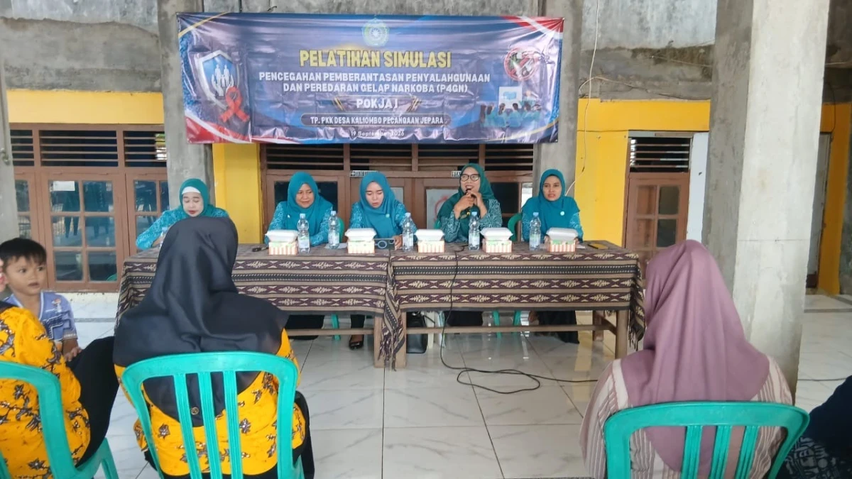 Pokja 1 PKK Kecamatan Pecangaan Jadi Narasumber Pelatihan Simulasi P4GN di Desa Kaliombo