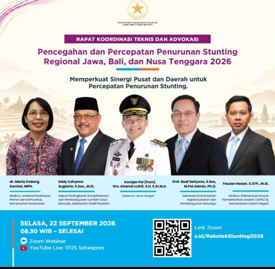 Zoom Rapat Koordinasi Tehnik dan Advokasi Pencegahan dan Percepatan Penurunan Stunting