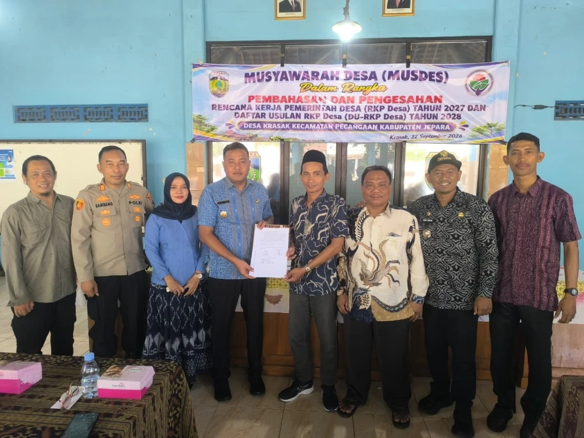 Sinergi Bersama, TP PKK Kecamatan Pecangaan Hadiri Musdes RKP Desa di Pemdes Krasak