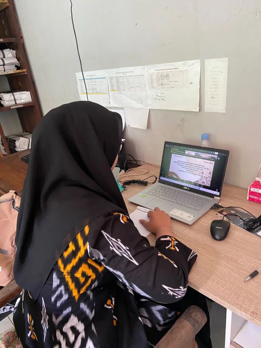 TP PKK Kecamatan Kembang Ikuti Zoom Meeting Rakor Stunting Regional Jawa, Bali, dan Nusa Tenggara Tahun 2026