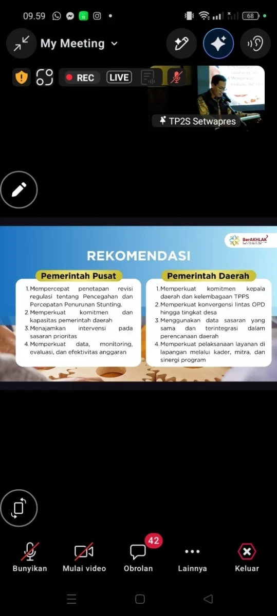 Zoom meeting https://s.id/RakortekJawaBaliNusaTenggara