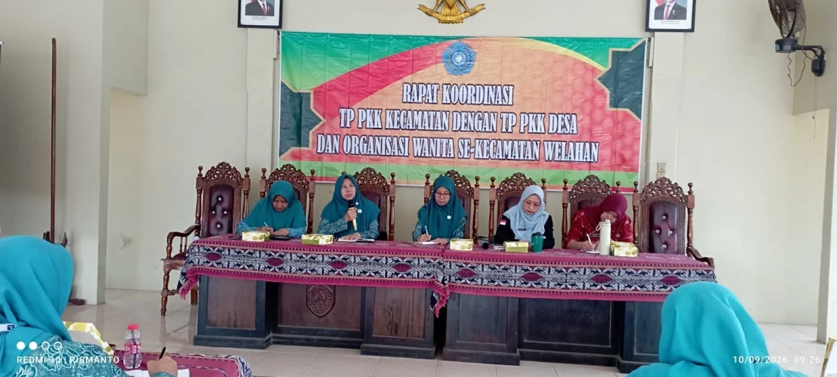 Rapat Koordinasi TP PKK Kecamatan Welahan dengan TP PKK Desa Se-Kecamatan Welahan