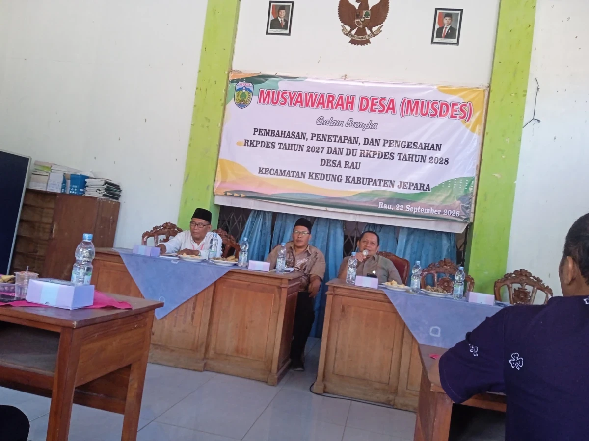 Kegiatan MUSDES Di pendopo Desa Rau