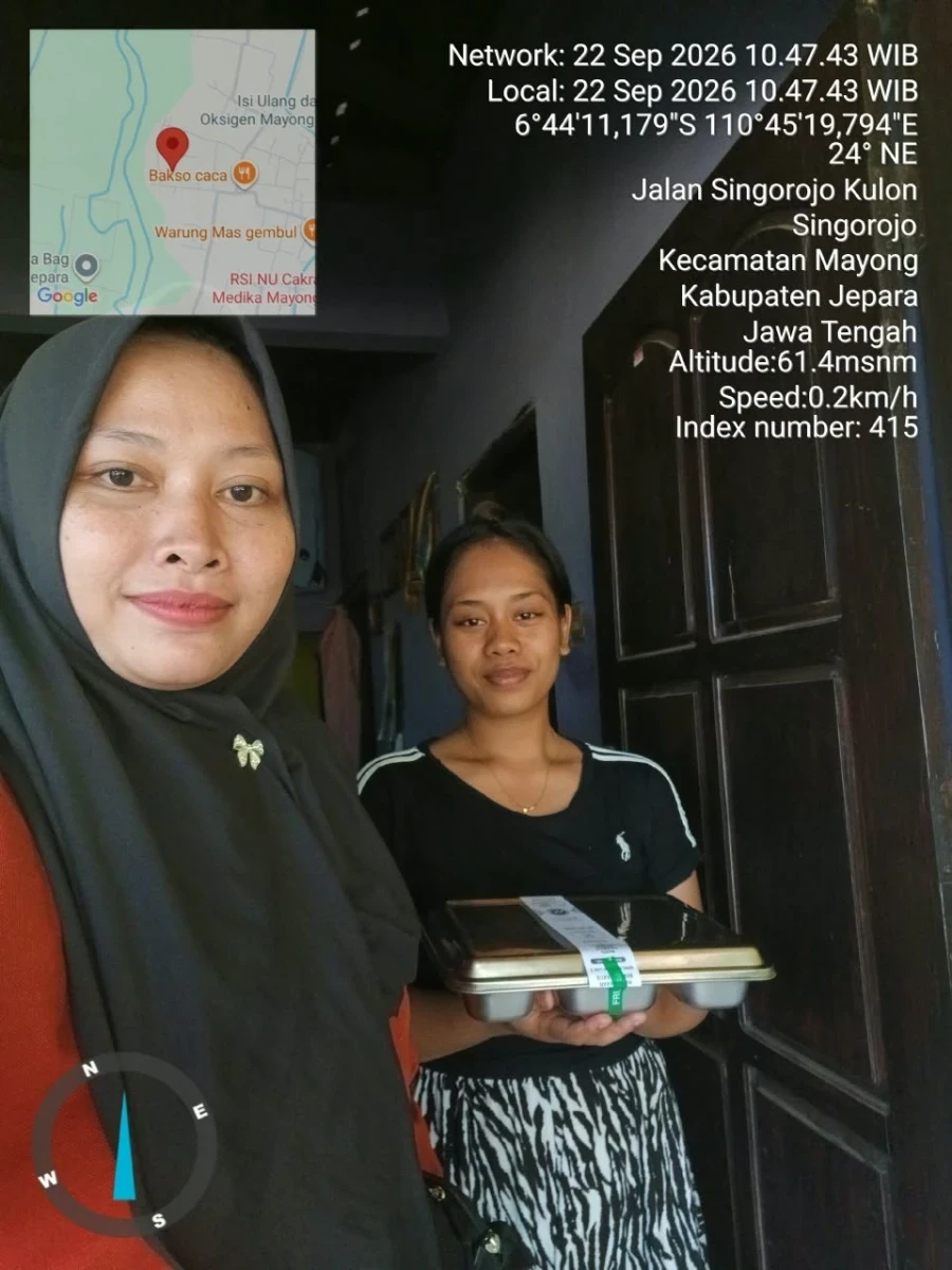 Penyaluran Program MBG Bagi Ibu Menyusui Digelar di Posyandu Cempaka Mayong