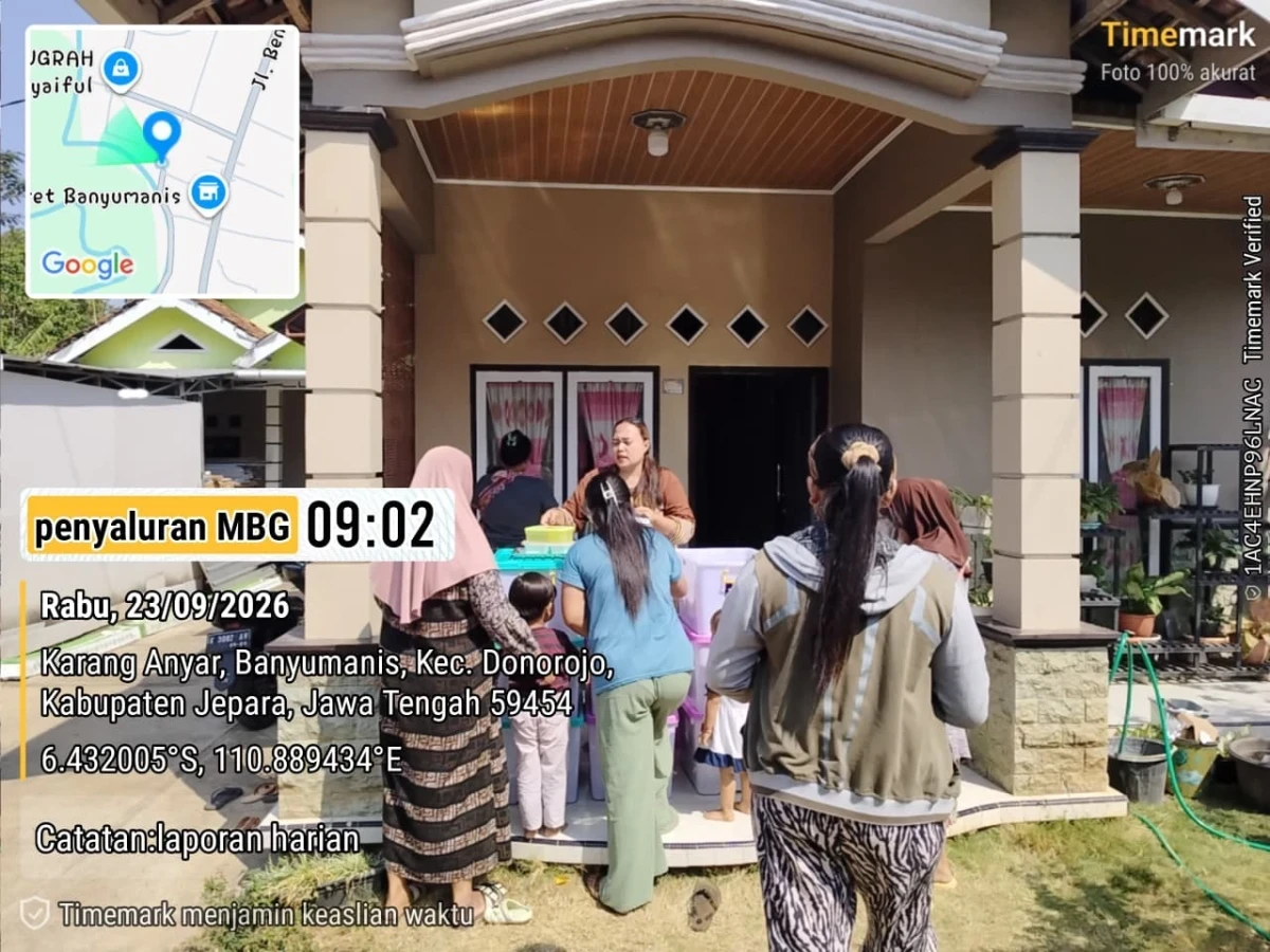 PENDISTRIBUSIAN MAKANAN BERGIZI GRATIS (MBG) UNTUK IBU HAMIL DAN BALITA POS MAWAR MERAH 4 DESA BANYUMANIS