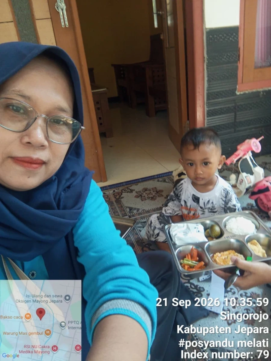 Ibu dan Balita Desa Singorojo Antusias Sambut Program MBG di Posyandu Melati