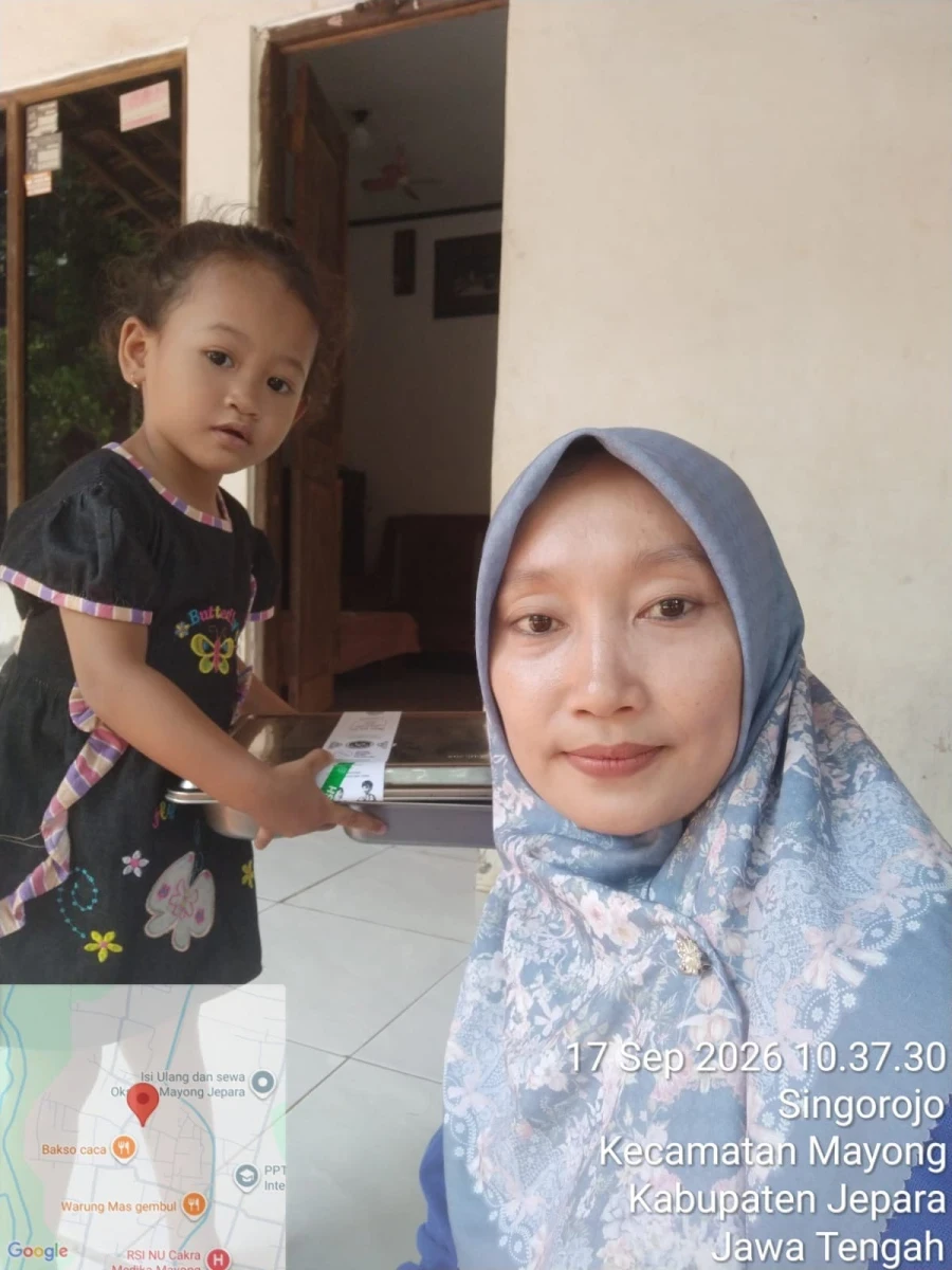 Penyaluran MBG Balita di Posyandu Dahlia Singorojo: Menunya Lengkap, Anak-Anak Suka!