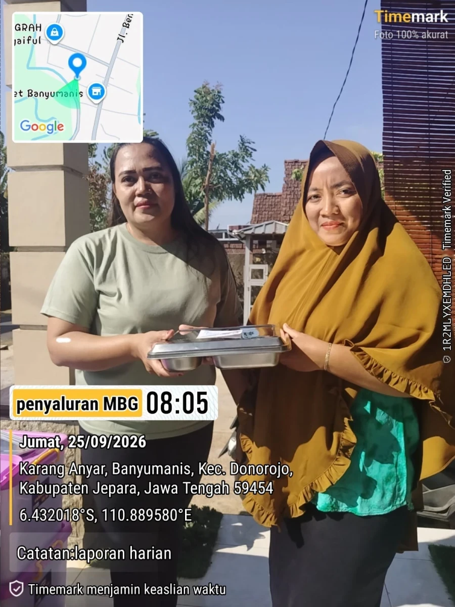 PENDISTRIBUSIAN MAKANAN BERGIZI GRATIS (MBG) UNTUK IBU HAMIL DAN BALITA POS MAWAR MERAH 6 DESA BANYUMANIS