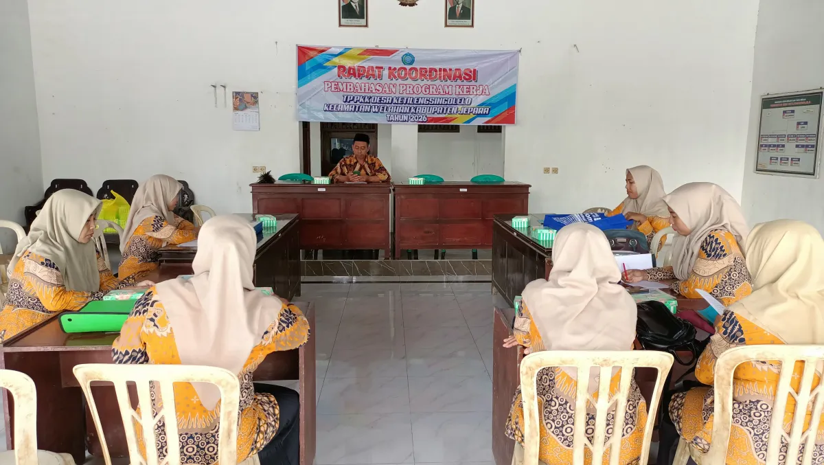 Rakor Pembahasan Program Kerja TP.PKK Desa Ketilengsingolelo tahun 2026