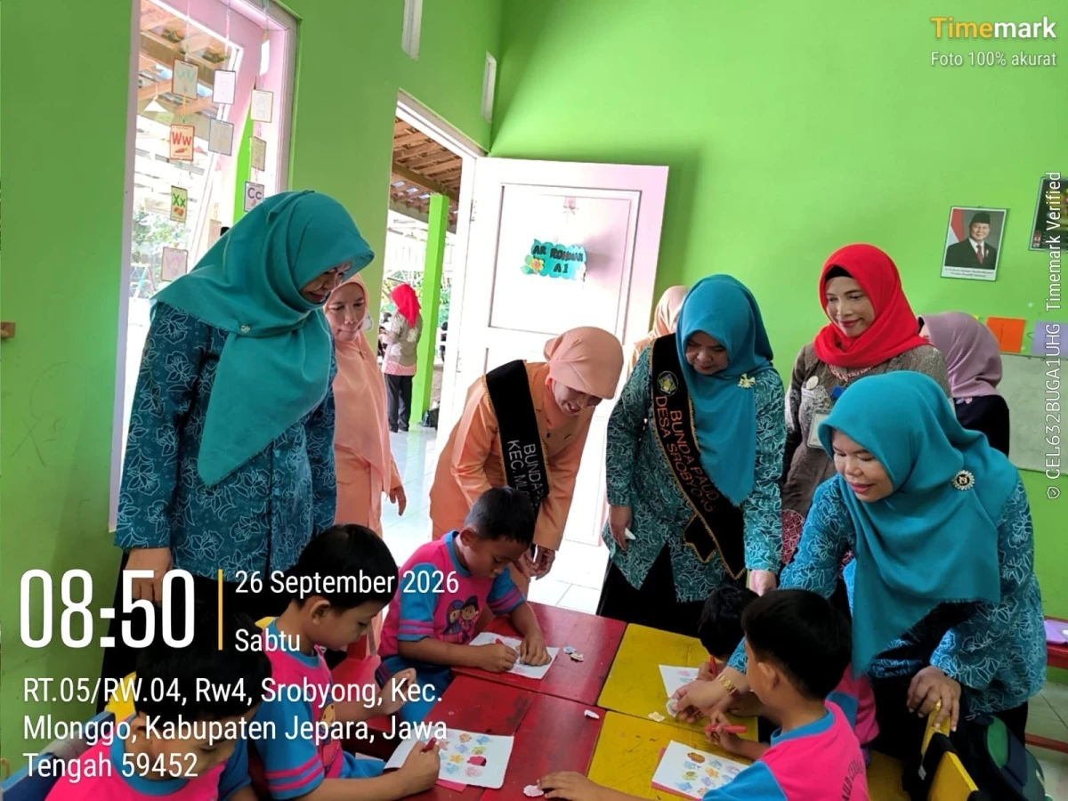 Bunda PAUD Kecamatan Mlonggo Kenalkan Dunia Kemaritiman Sejak Dini di Pos PAUD Cerdas Ceria