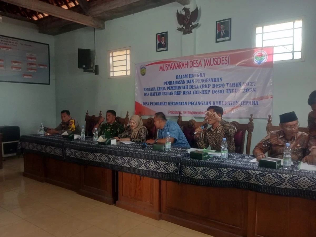 Kawal Perencanaan Desa, Forkopimcam Bersama TP PKK Pecangaan Hadiri Musdes RKPDes Pulodarat