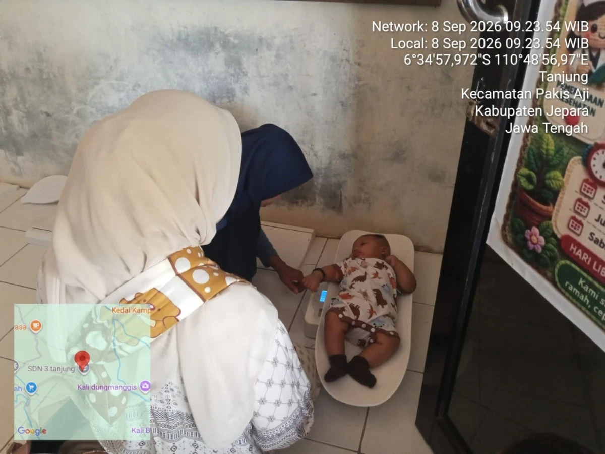Posyandu Sidodadi V Melaksanakan Kegiatan Pemeriksaan Kesehatan, Penimbangan dan Pengukuran Tumbuh Kembang Balita di Wilayah RW.04 dan RW.05 Desa Tanjung Kecamatan Pakis Aji