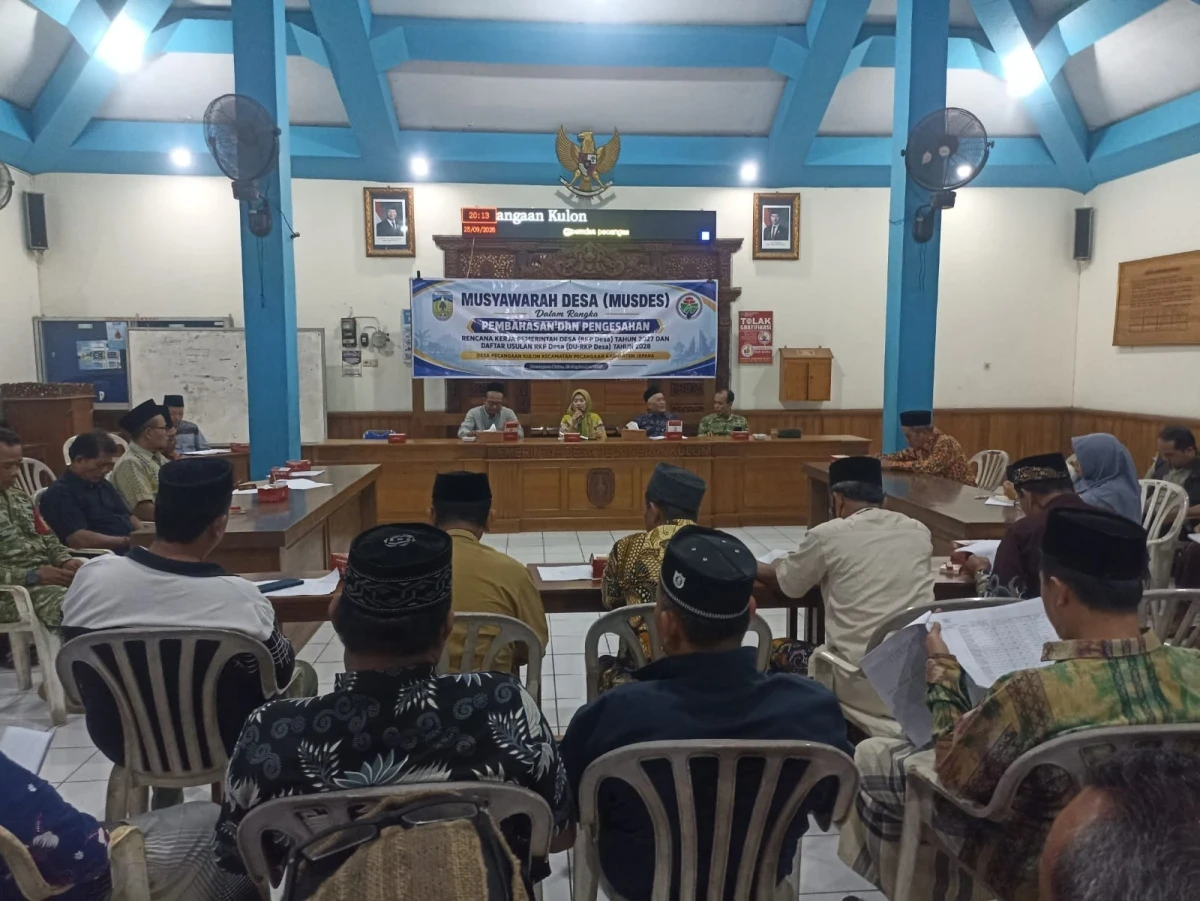 Kawal Perencanaan RKPDes Pecangaan Kulon, TP PKK dan Lintas Sektor Hadiri Rapat Musdes