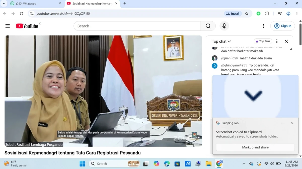 Zoom tentang tata cara registrasi pos pelayanan terpadu