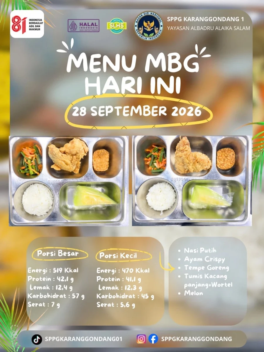 Sajian Lezat Penuh Energi: Nasi Ayam Crispy dan Sayur Tempe Kaya Nutrisi"