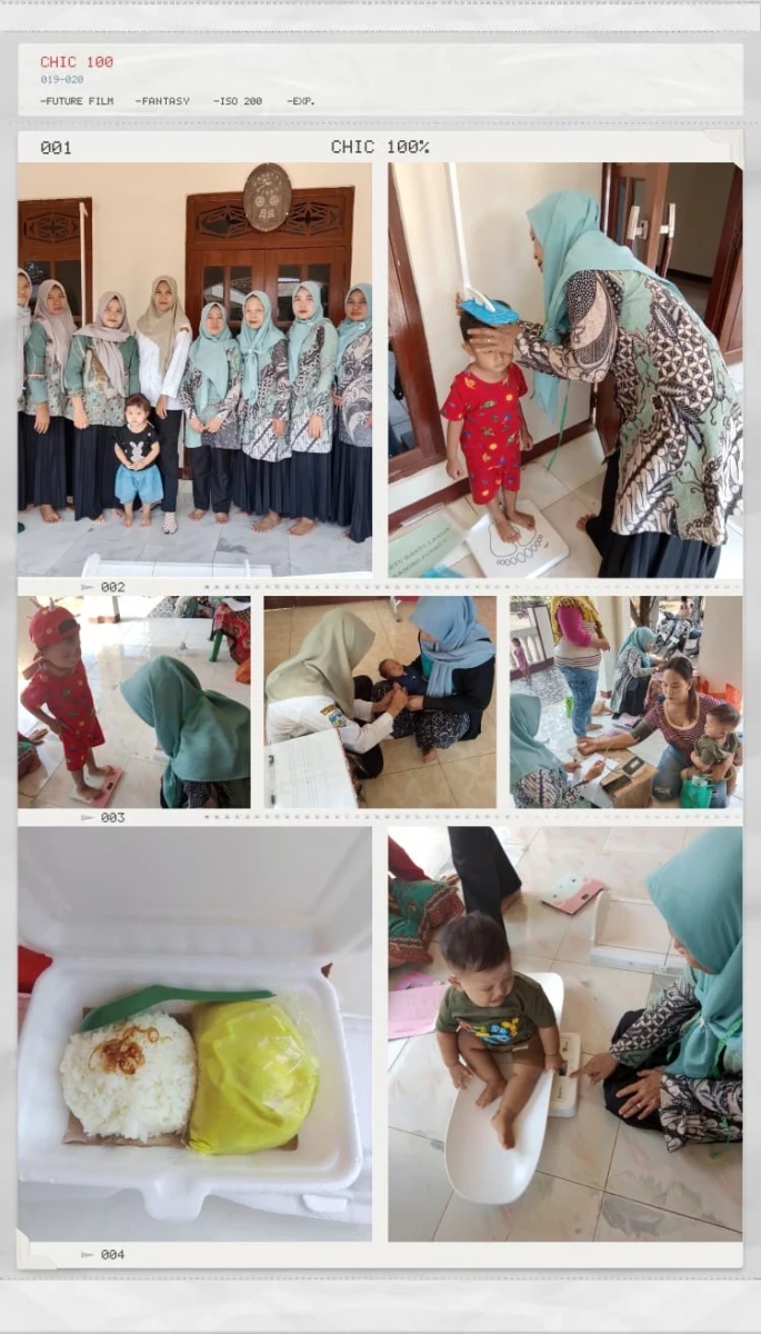 Kegiatan Posyandu di Pos Sasono Putro  I di wilayah RW 06