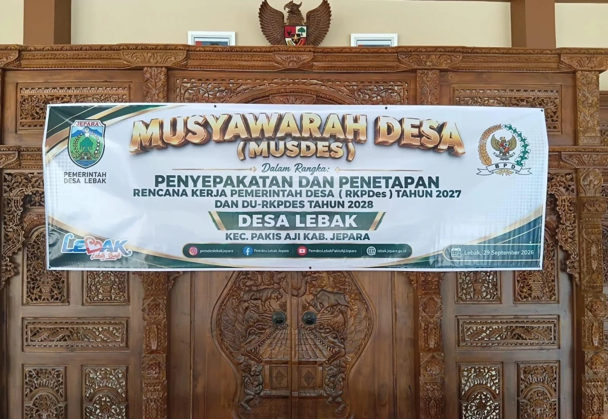 Musyawarah desa( MUSDES)Dalam rangka RKPDES 2027 dan DU-RKPDES 2028 desa Lebak kecamatan pakis aji