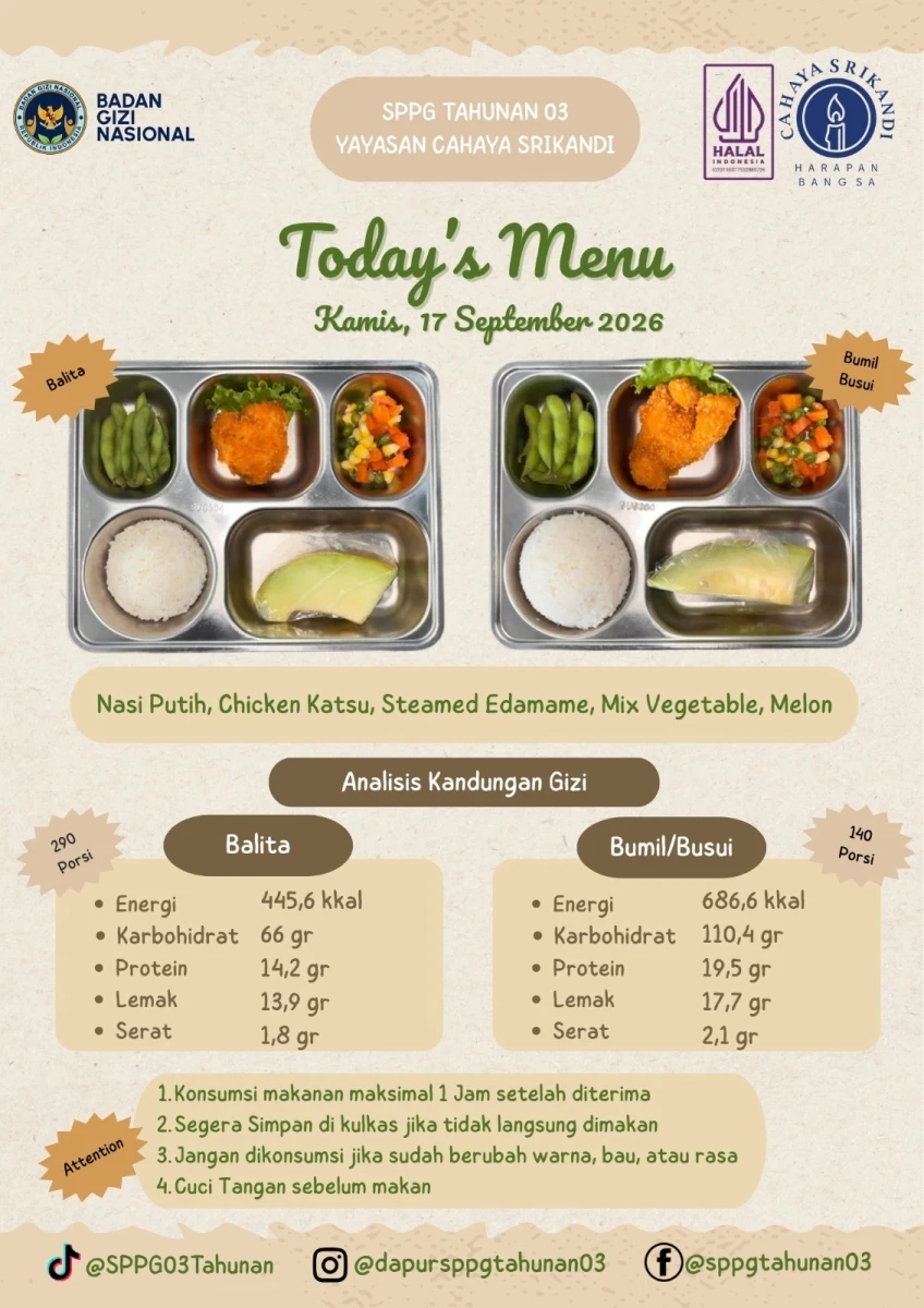 Pendistribusian Menu MBG Posyandu Nusa Indah 03, Hadirkan Menu Bergizi untuk Ibu dan Anak
