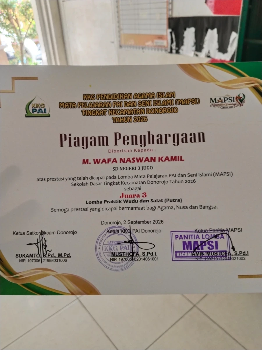 SDN 3 Jugo Mengikuti Lomba MAPSI Tahun 2026 di Tingkat Kec. Donorojo