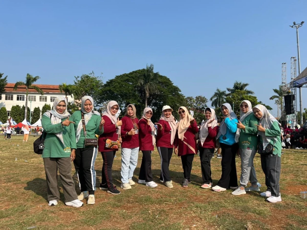 Ketua TP PKK Desa Tahunan Ikuti Senam Sehat dalam Gebyar BUMDesa/BUMDesma Kabupaten Jepara