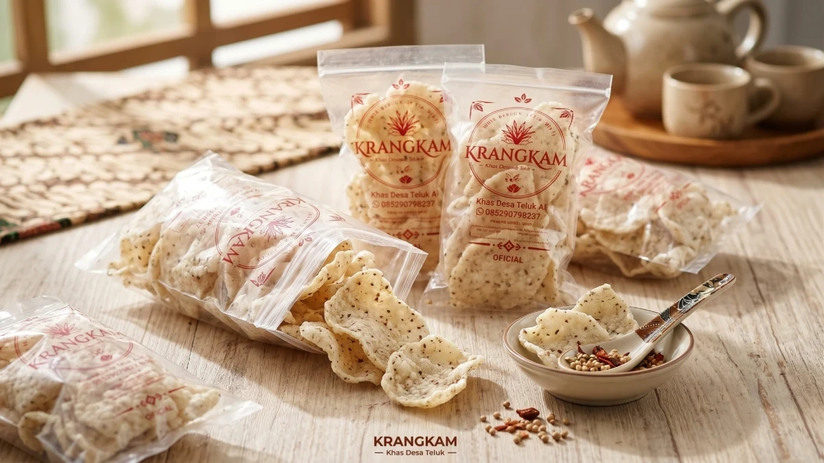 Krupuk Krangkam Telukawur Tembus Pasar Lokal, Produk Unggulan Desa Makin Berkibar