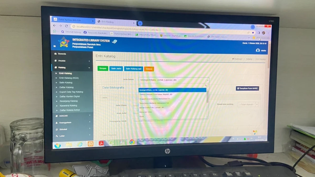 Digitalisasi Koleksi Perpustakaan melalui Penginputan Buku pada Aplikasi Inlislite