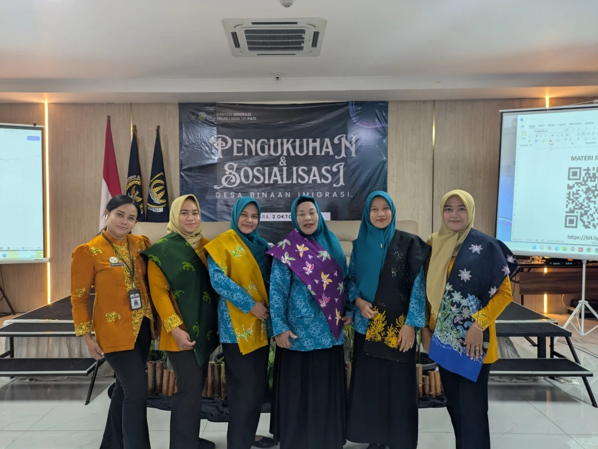 Batik Khas Telukawur Tampil Memikat di Hari Batik Nasional, Warna Budaya Lokal dalam Pengukuhan Desa Imigrasi