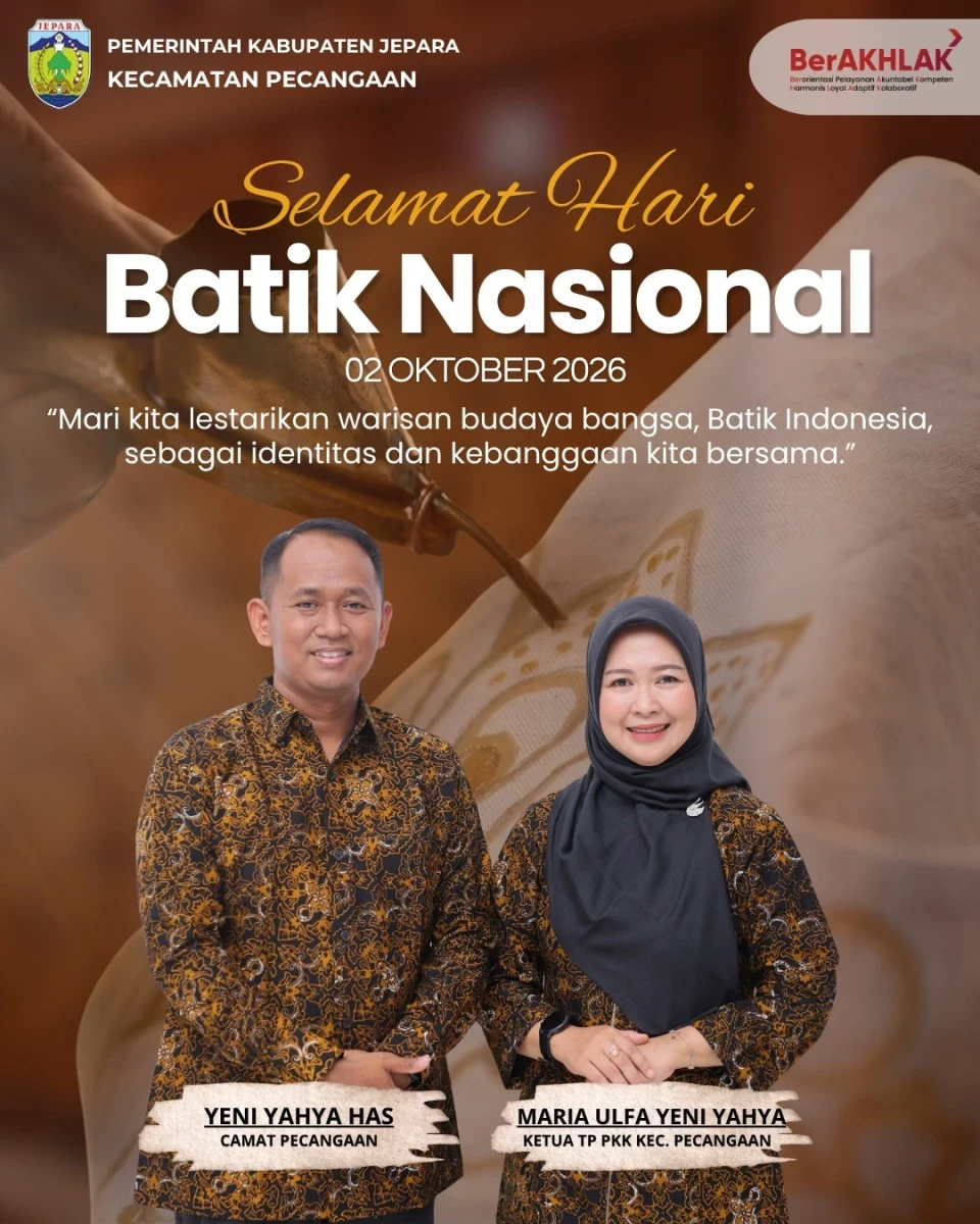 Peringati Hari Batik Nasional 2026, Kecamatan Pecangaan Ajak Bangga Kenakan Warisan Budaya