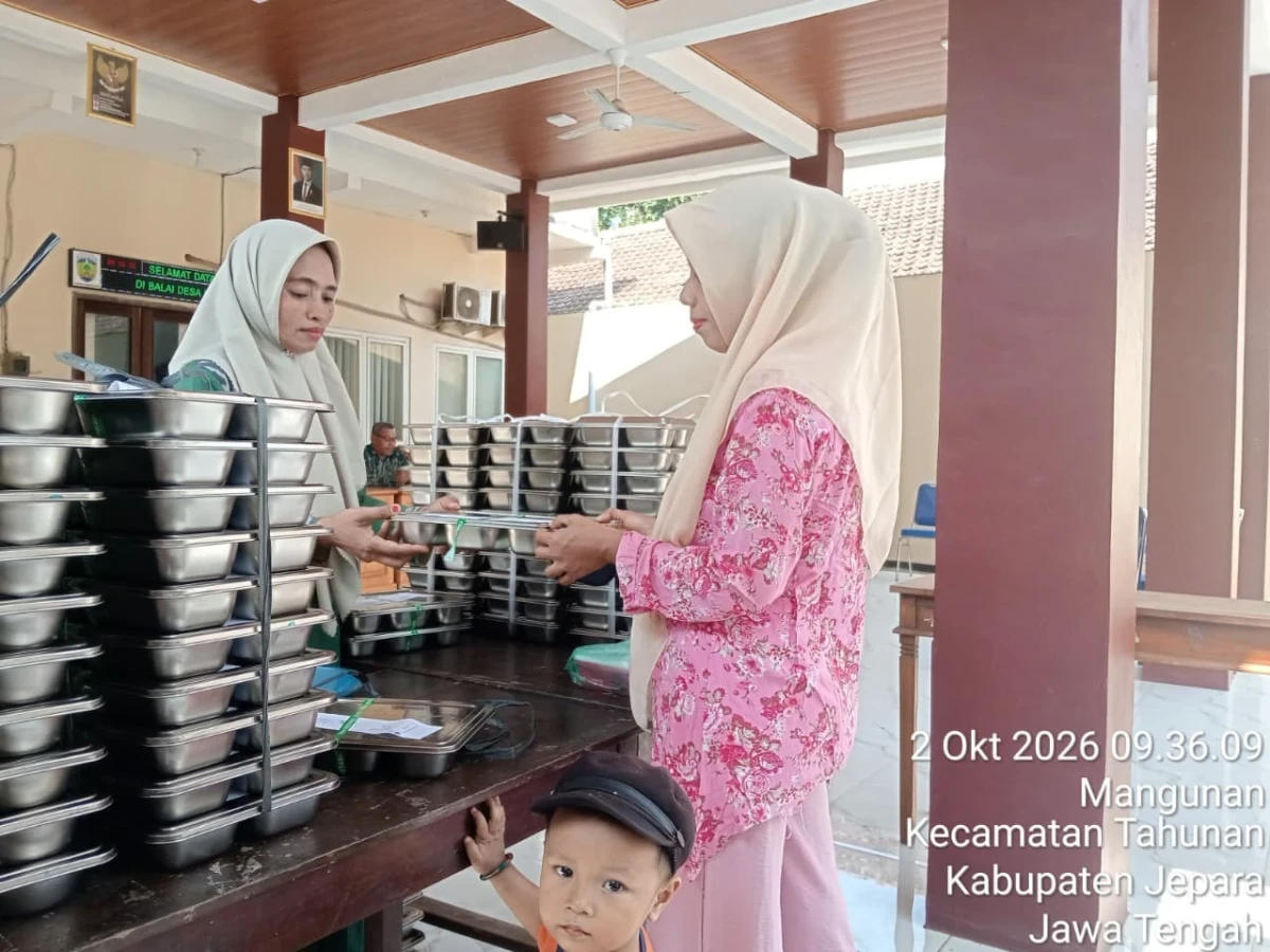 Pendistribusian MBG di Desa Mangunan 