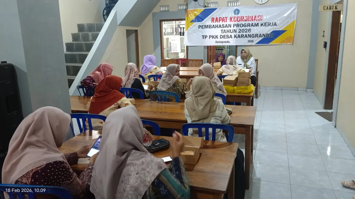 Rapat Koordinasi Pembahasan Program Kerja TP.PKK Desa Karangrandu Tahun 2026