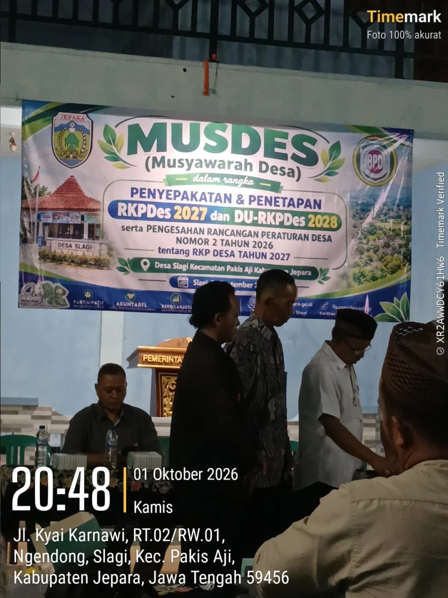 TP PKK Kecamatan Pakis Aji bersama TP PKK Desa se Kecamatan Pakisaji mengikuti Musdes Penyusunan RKPDES Slagi