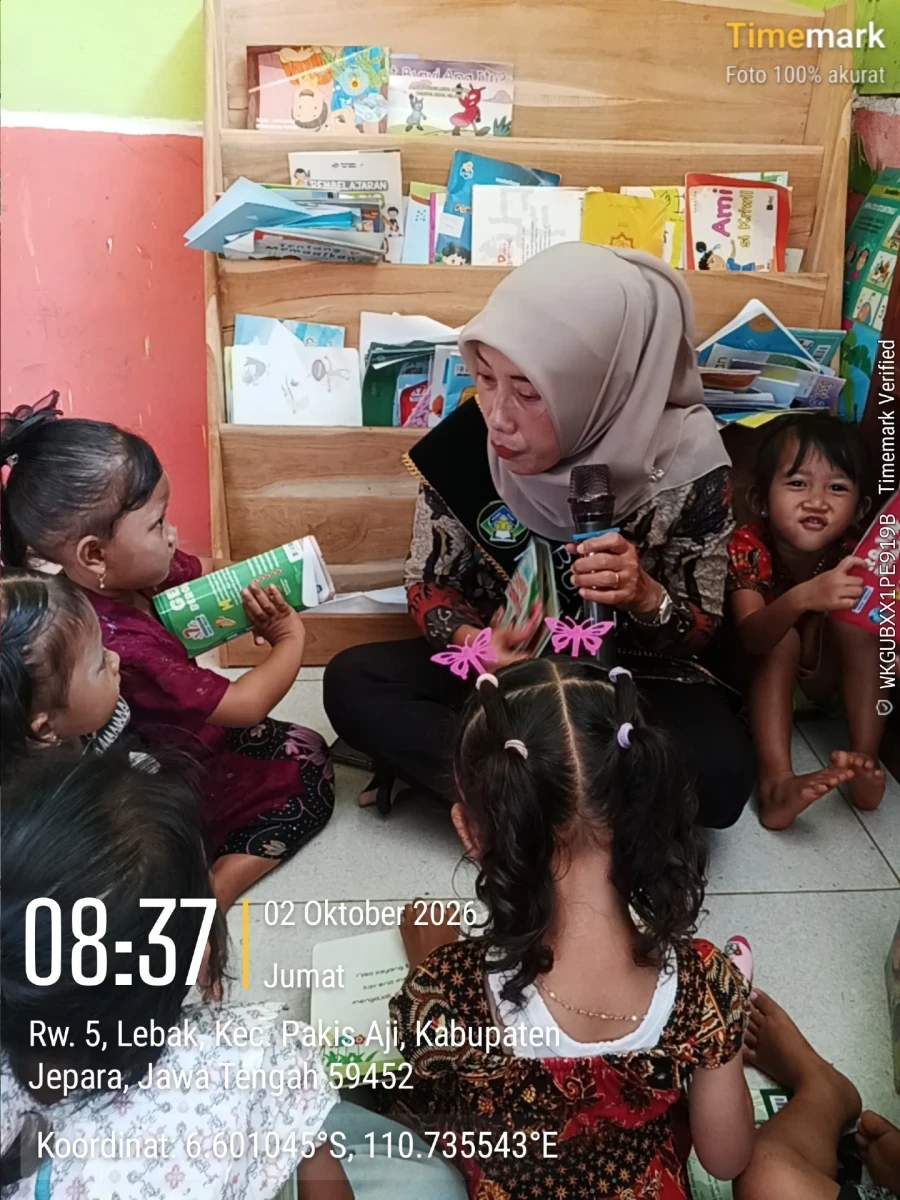 Bunda Literasi Kecamatan Pakisaji Kunjungi Pojok Baca Pos PAUD Tunas Harapan Desa Lebak