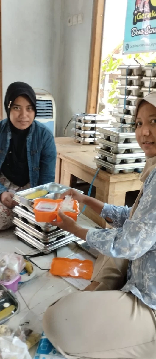 Pembagian MBG di POS PAUD Kasih Ibu 4 Desa Senenan