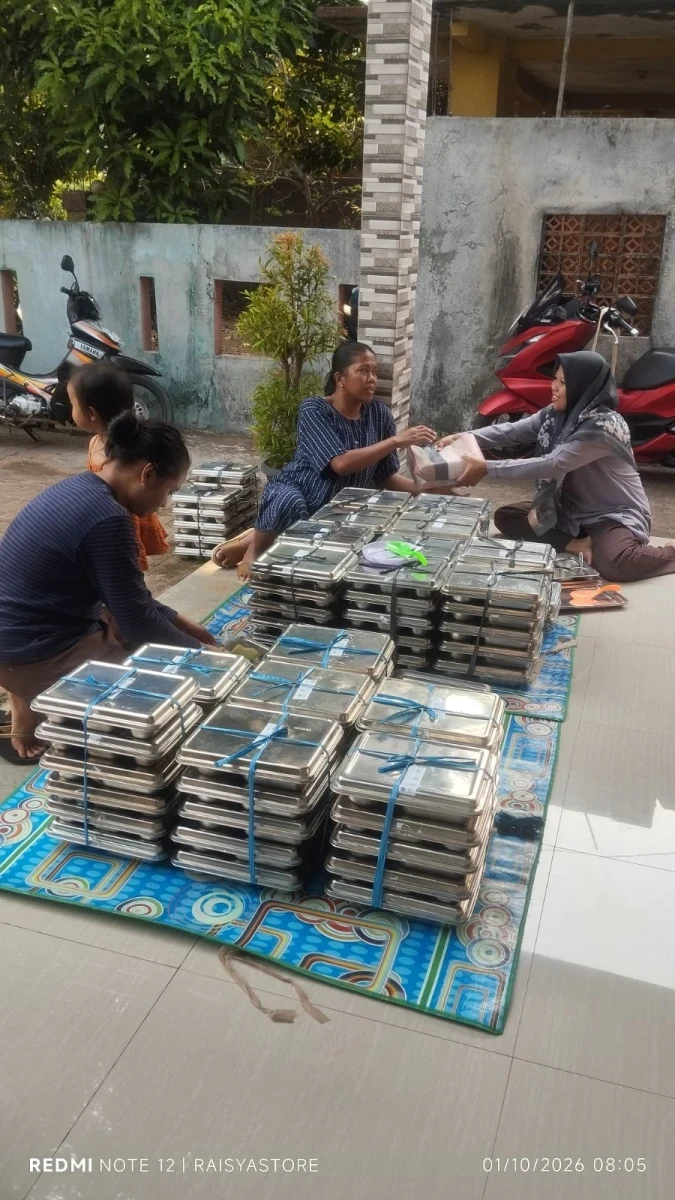 Pembagian MBG di POS PAUD Kasih Ibu 1 Desa Senenan