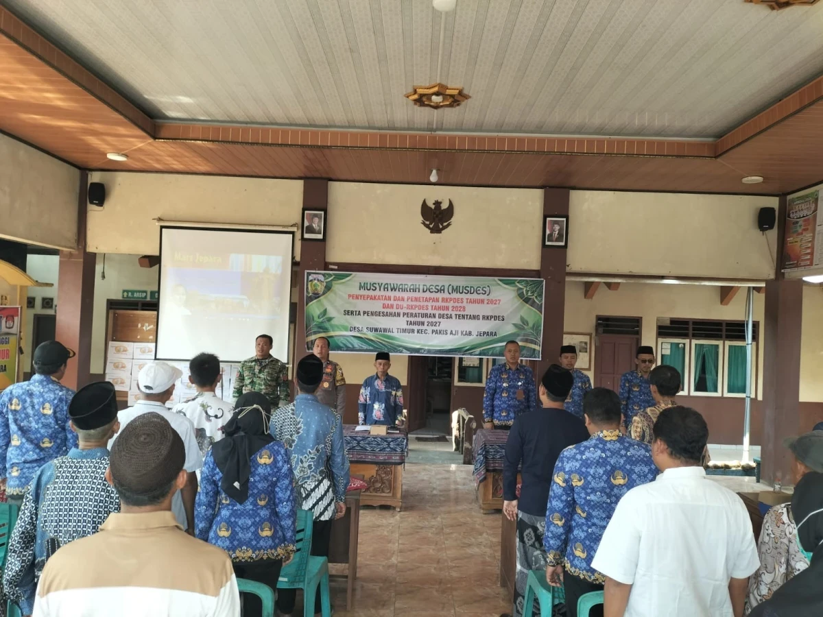 TP PKK Desa suwawal timur mengikuti kegiatan Musyawarah Desa (Musdes) Penyusunan Rencana Kerja Pemerintah Desa (RKPDes) Desa Tanjung