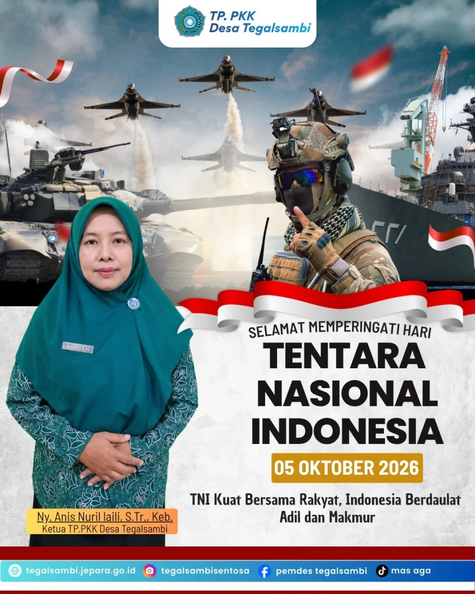 Ketua TP PKK Desa Tegalsambi Ucapkan Selamat Hari Tentara Nasional Indonesia