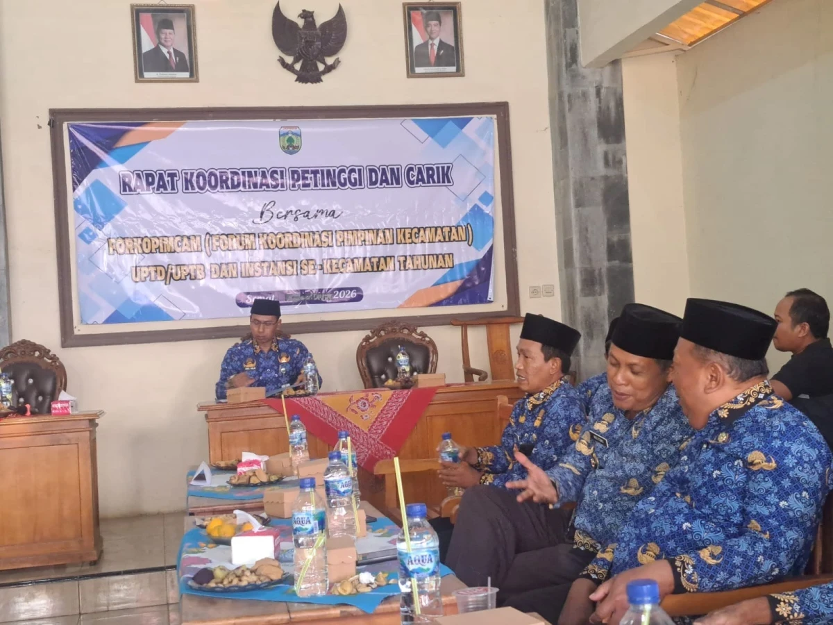 Rapat Koordinasi Petinggi, Carik se Kecamatan Tahunan.