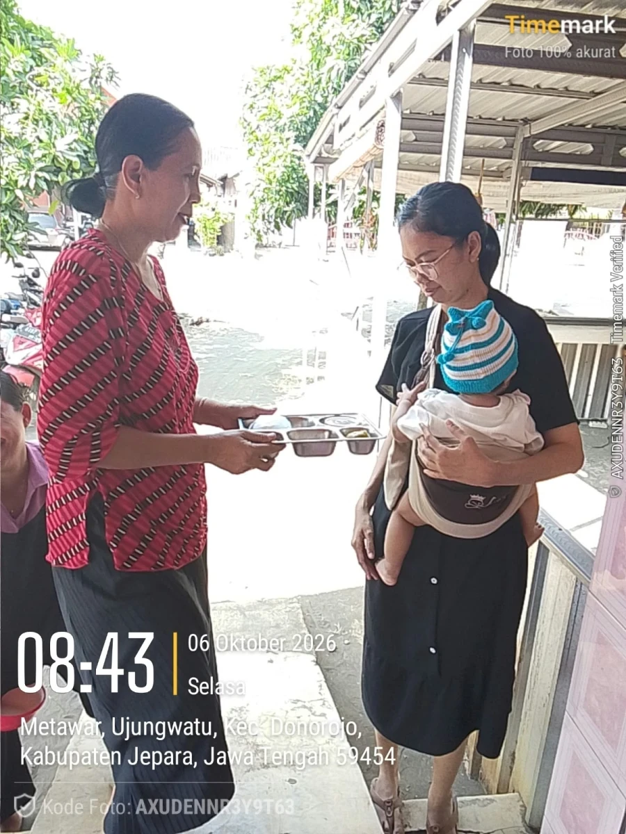 TP.PKK DESA DUKUNG PENDISTRIBUSIAN MAKAN BERGIZI GRATIS  (MBG) DI RW 01 POS 01 METAWAR