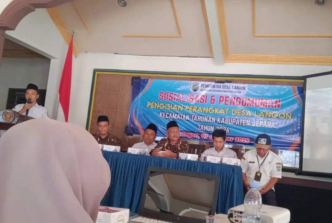 Sosialisasi dan Pengumuman Pengisian Perangkat Desa Langon Kecamatan Tahunan  Kabupaten Jepara Tahun 2026