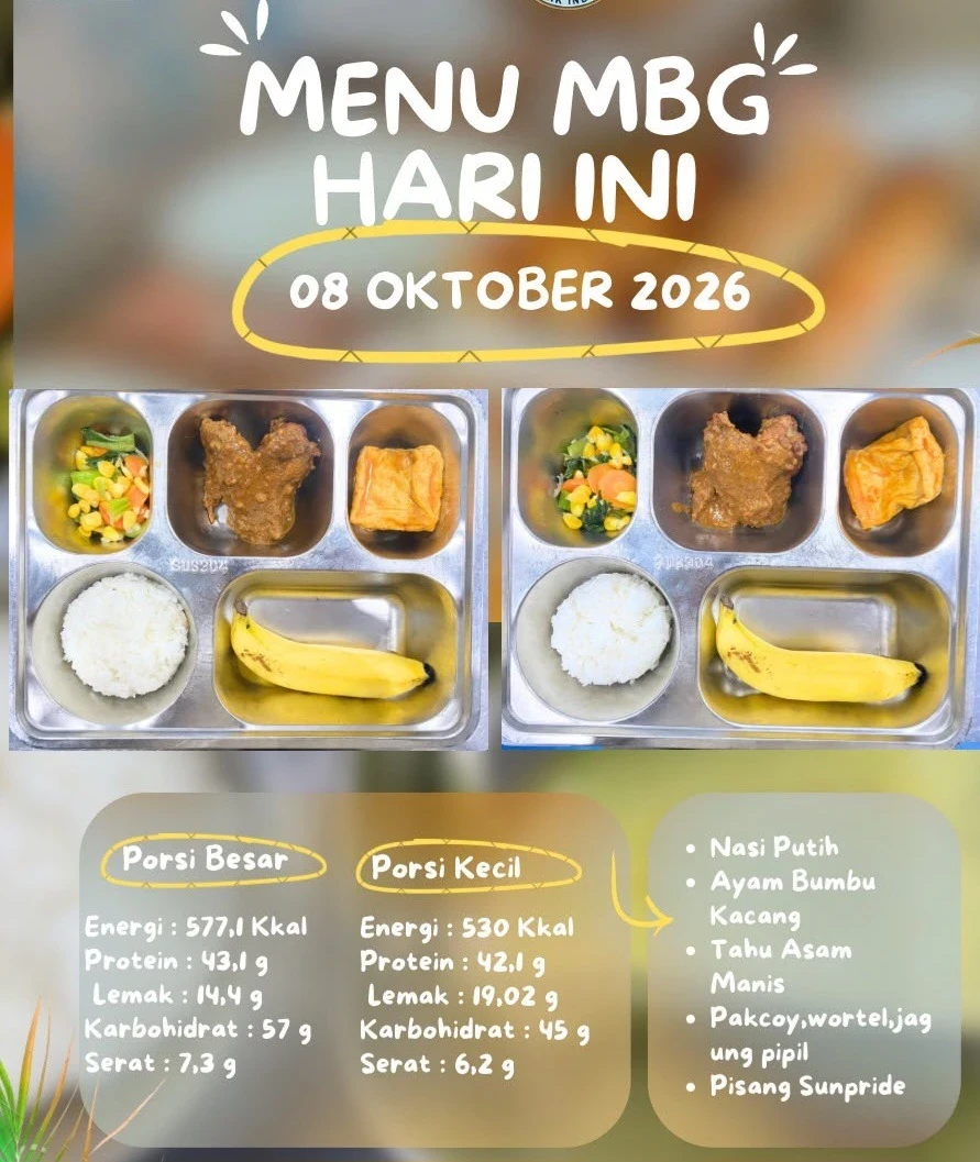 Pembagian Menu MBG di Posyandu Harapan 4