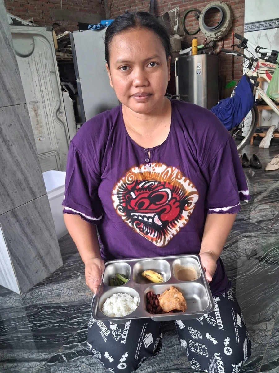 Mbg desa Langon post Melati 4 Pembagian mbg dengan sasaran bumil, busui , balita non PAUD